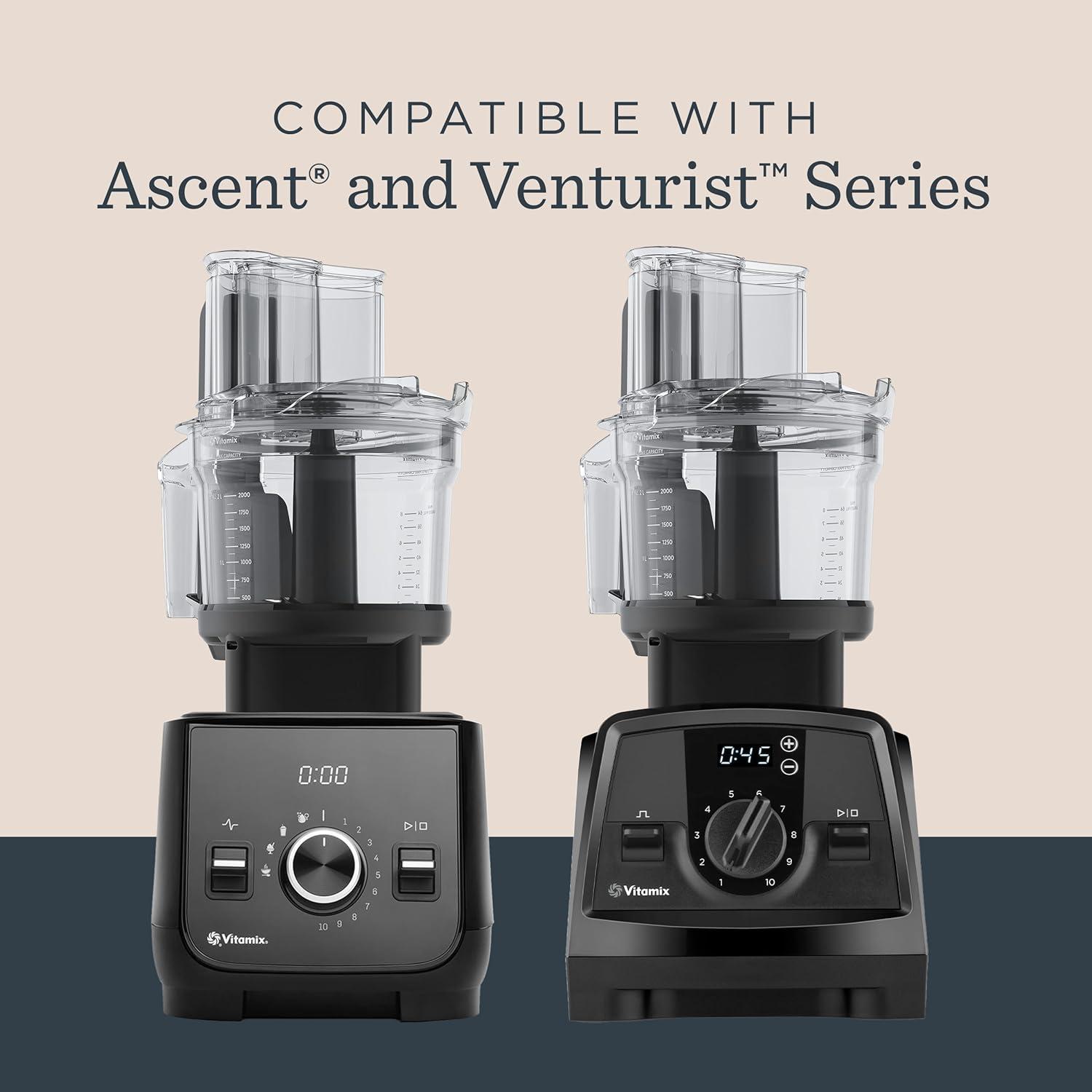 image:imageVitamix 12Cup Food Processor Attachment with SELFDETECT BPAFree with MultiUse Blade and Two Reversible Discs Compatible with Ascent and Venturist Series Vitamix Blenders