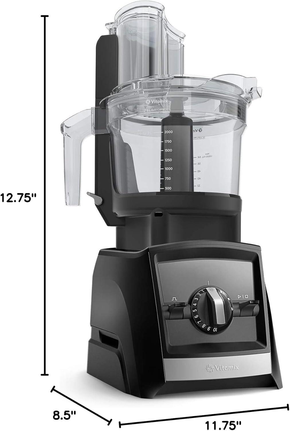 image:imageVitamix 12Cup Food Processor Attachment with SELFDETECT BPAFree with MultiUse Blade and Two Reversible Discs Compatible with Ascent and Venturist Series Vitamix Blenders