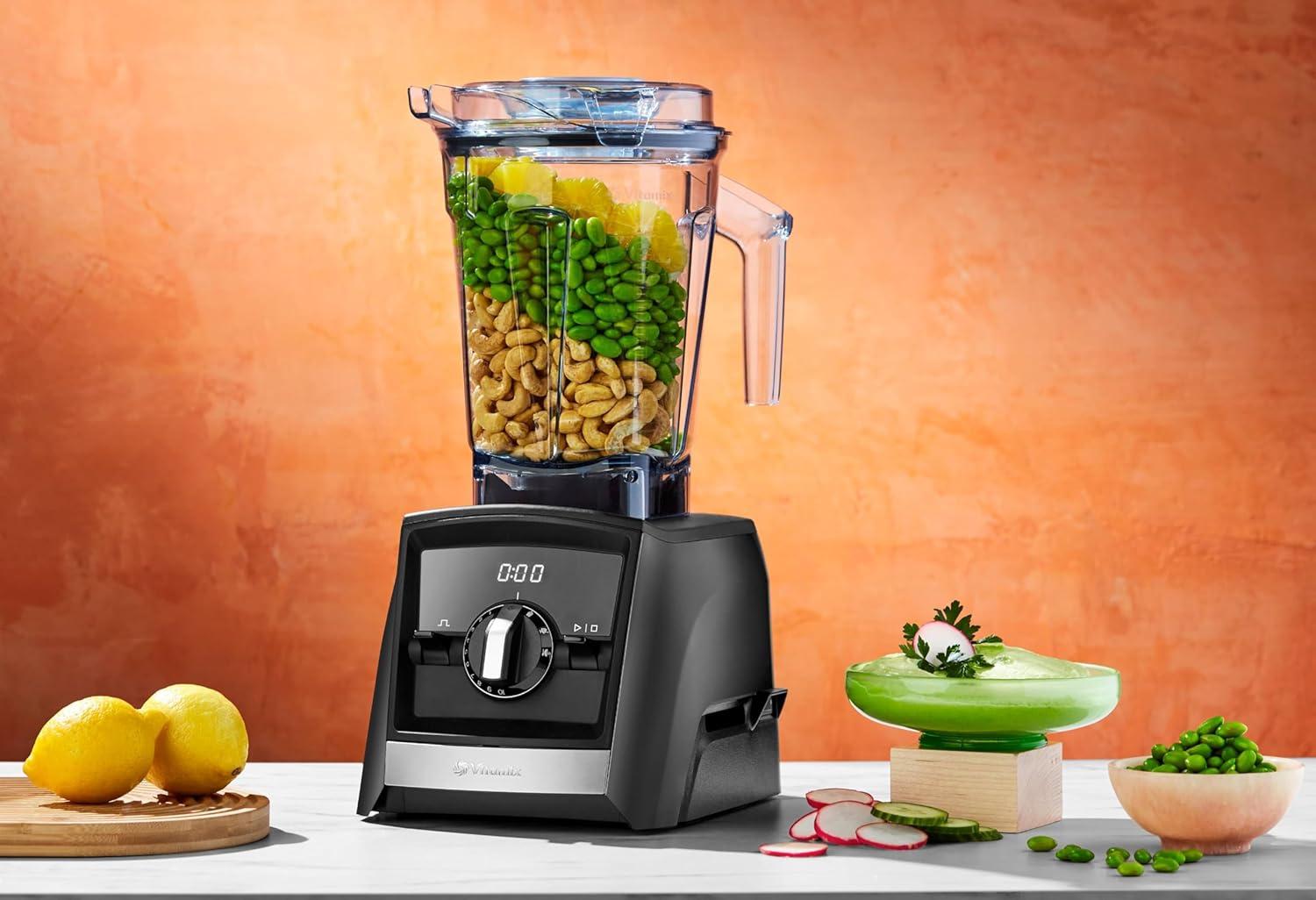 image:imageVitamix 48Ounce Dry Grains Blender Container with SELFDETECT DishwasherSafe BPAFree LaserCut StainlessSteel Blades Tamper Included Compatible with All FullSize Vitamix BlendersClear