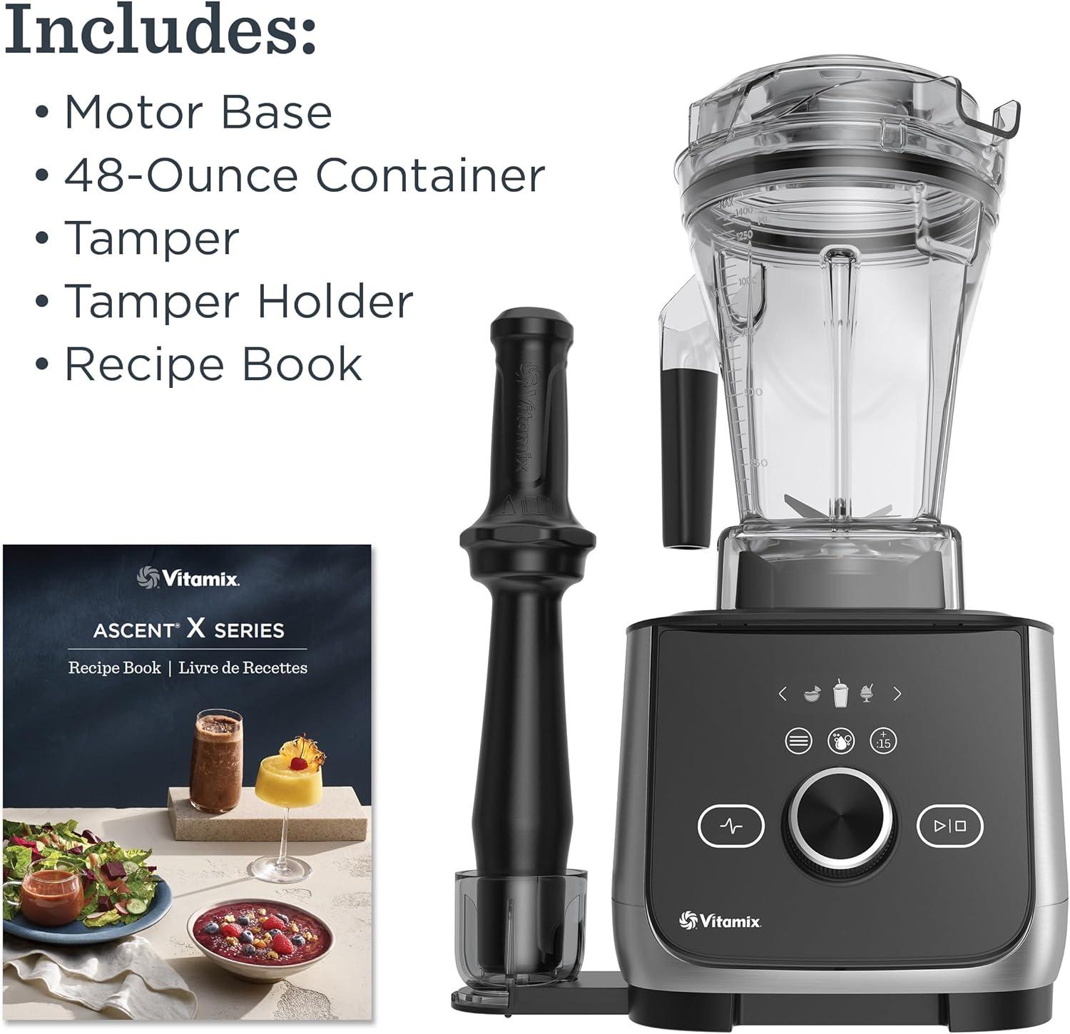 image:imageVitamix Ascent X4 Blender with Five Blending Programs SelfCleaning Program ProfessionalGrade Blender for Smoothies Soups and More StainlessSteel Blades 48 Oz Container Polar WhiteBlack Stainless
