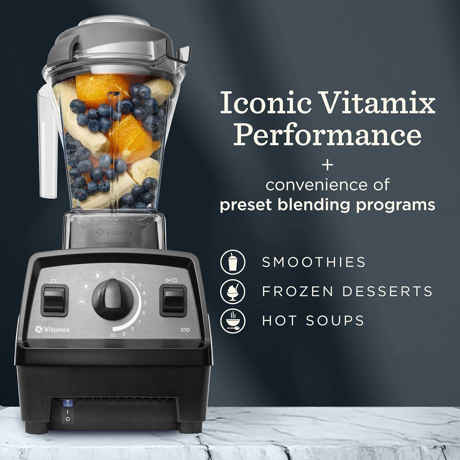 image:imageVitamix Propel Series 510 Blender with Three Blending Programs ProfessionalGrade Blender for Smoothies and More StainlessSteel Blades SelfCleaning Kitchen Appliance 48 Oz Container WhiteRed