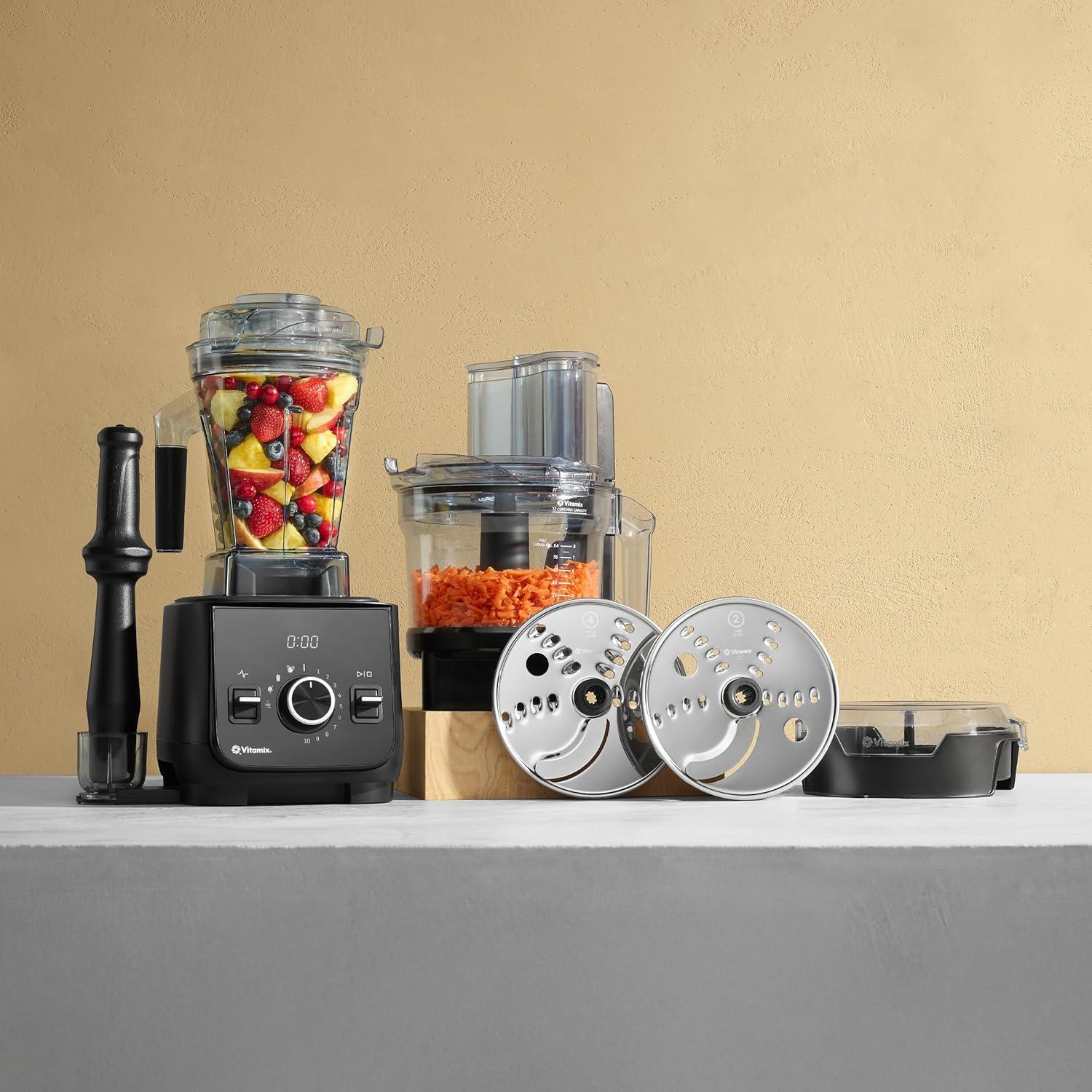 image:imageVitamix Ascent X2 SmartPrep Kitchen System ProfessionalGrade Blender StainlessSteel Blades 12Cup Food Processor Attachment 48 Oz Blender Container Black