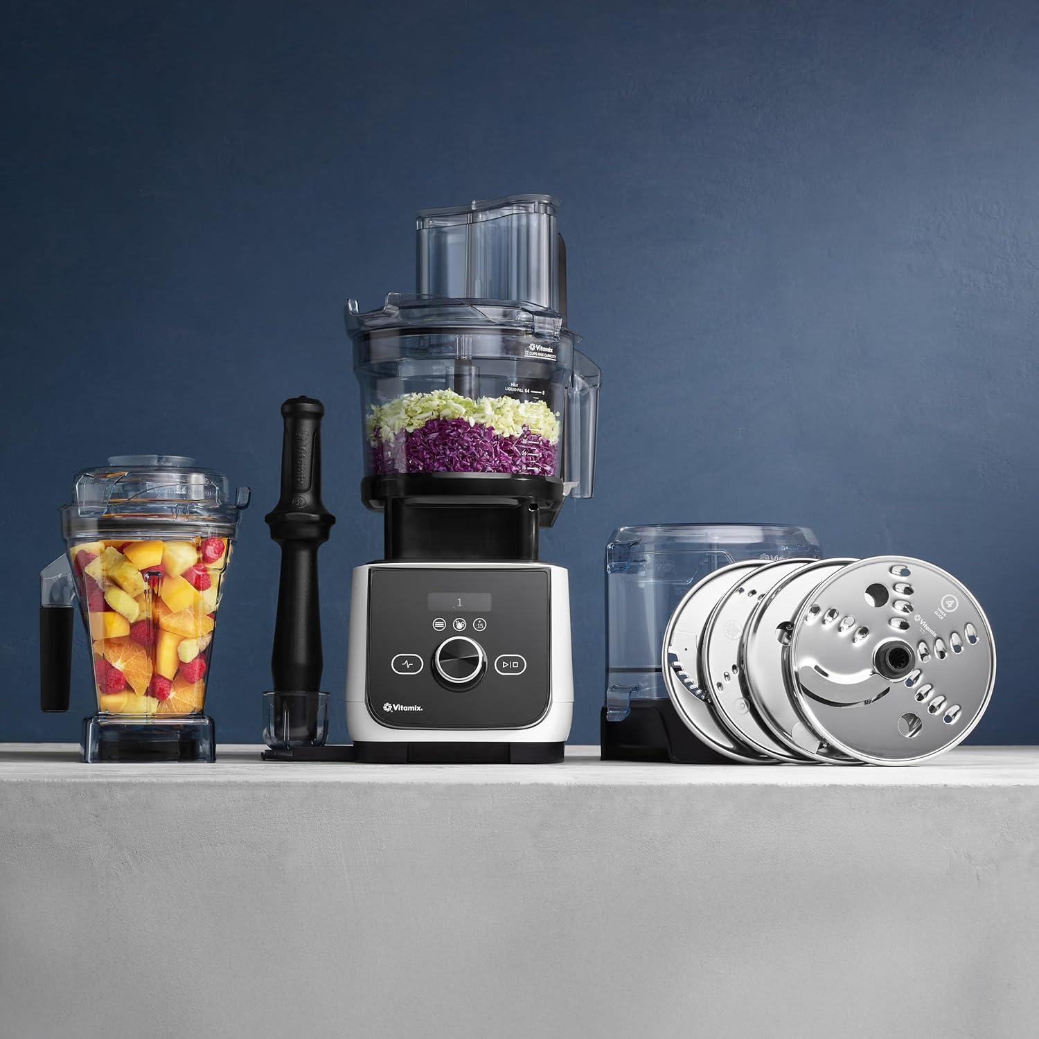 image:imageVitamix Ascent X4 Gourmet SmartPrep Kitchen System ProfessionalGrade Blender StainlessSteel Blades 12Cup Food Processor Attachment with 4 Discs 48 Oz Blender Container Black