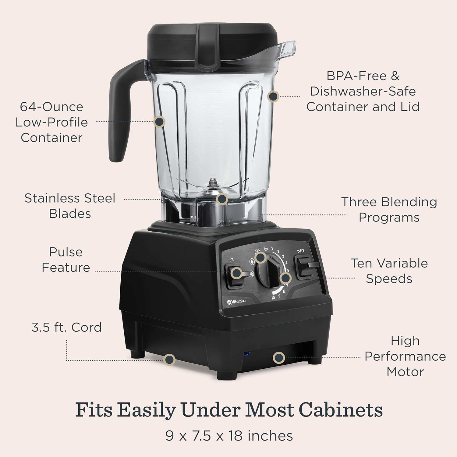 image:imageVitamix Explorian with Programs Three Blending Programs ProfessionalGrade Blender for Smoothies and More SelfCleaning Kitchen Appliance 64 Oz Container Slate Renewed PremiumSlate