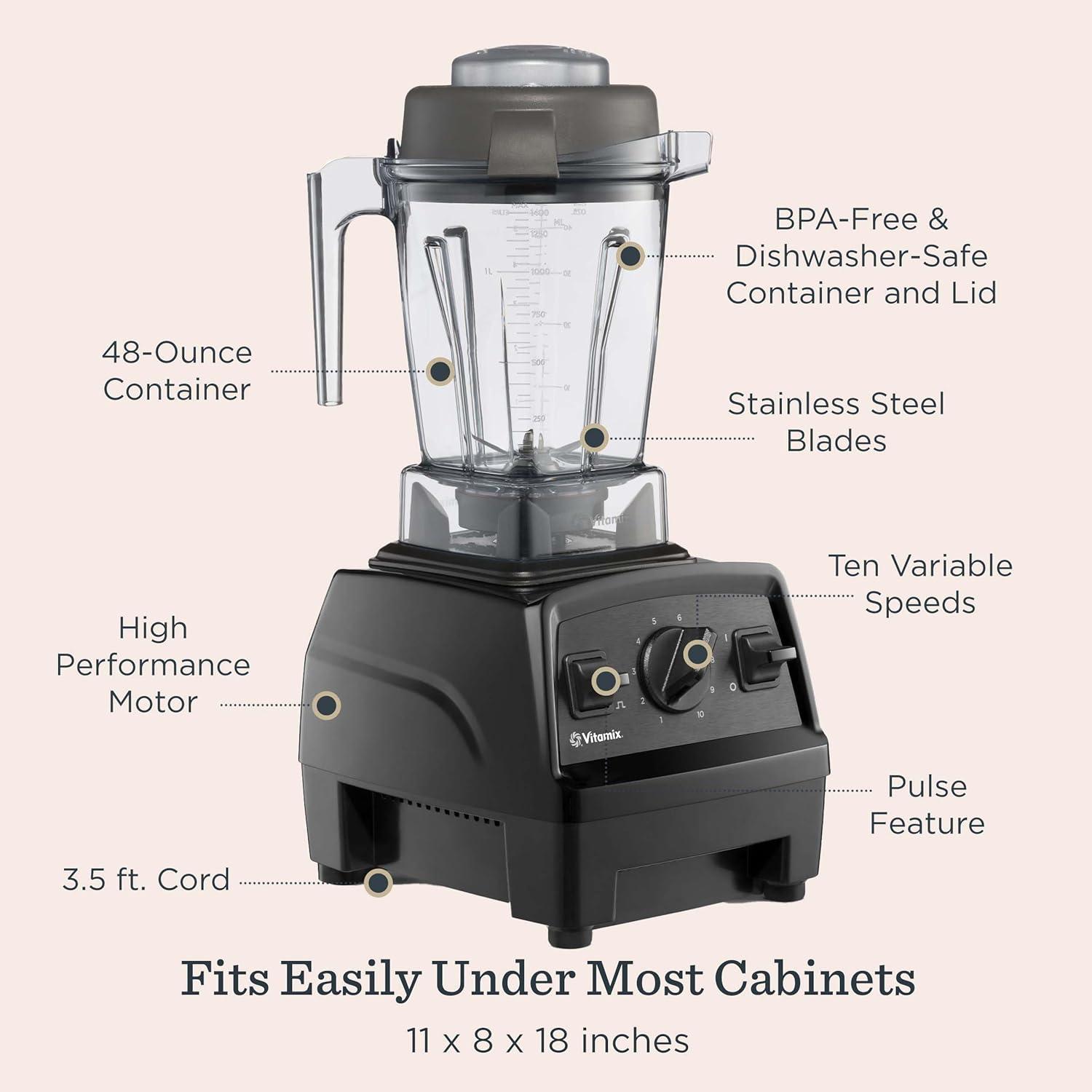 image:imageVitamix Explorian Series E310 Blender Aer Disc Container Bundle ProfessionalGrade 48ounce Container Variable Speed Control Black