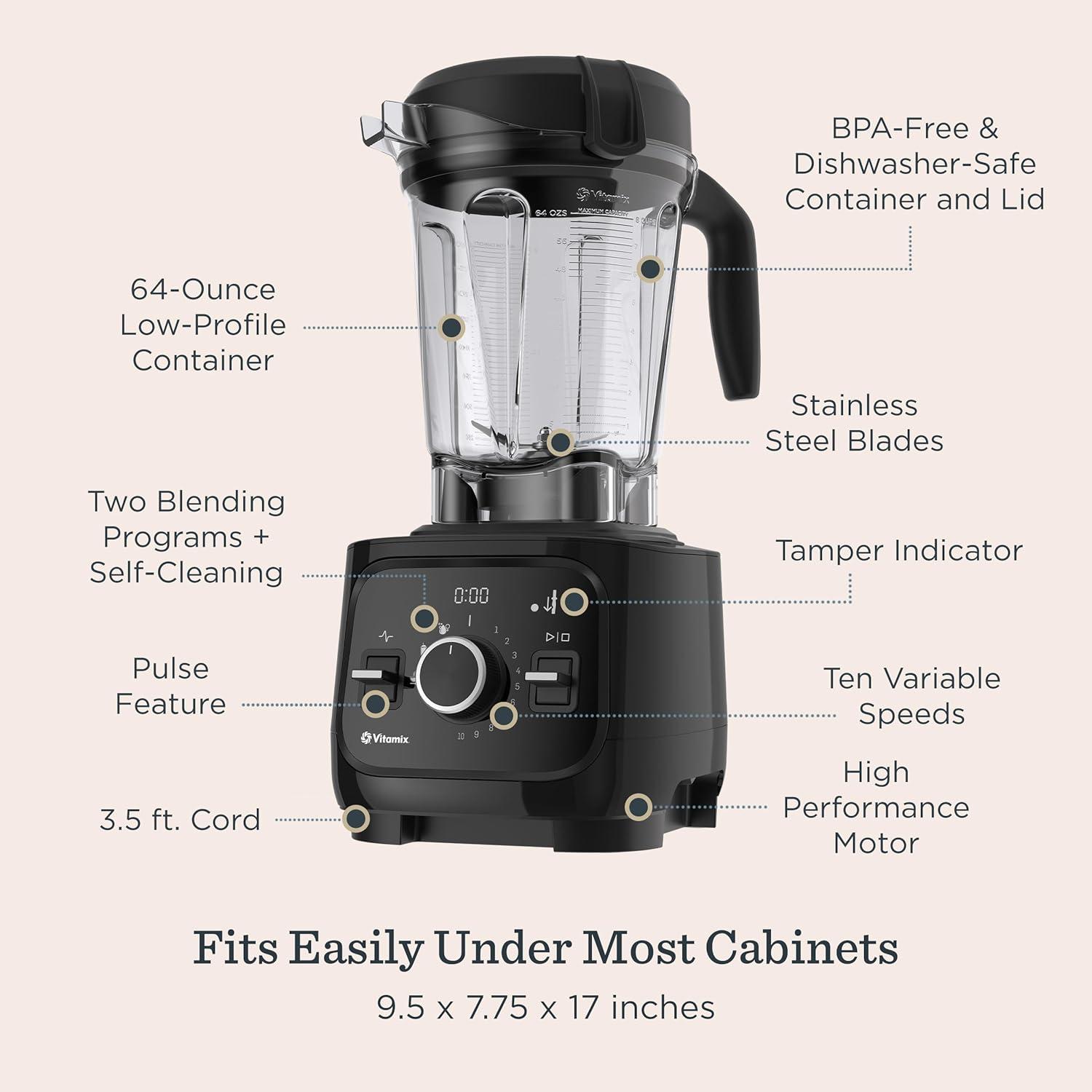 image:imageVitamix Alta Pro Blender Two Blending Programs SelfCleaning Program ProfessionalGrade Blender for Smoothies and More StainlessSteel Blades 64 Oz Container Black Renewed Premium